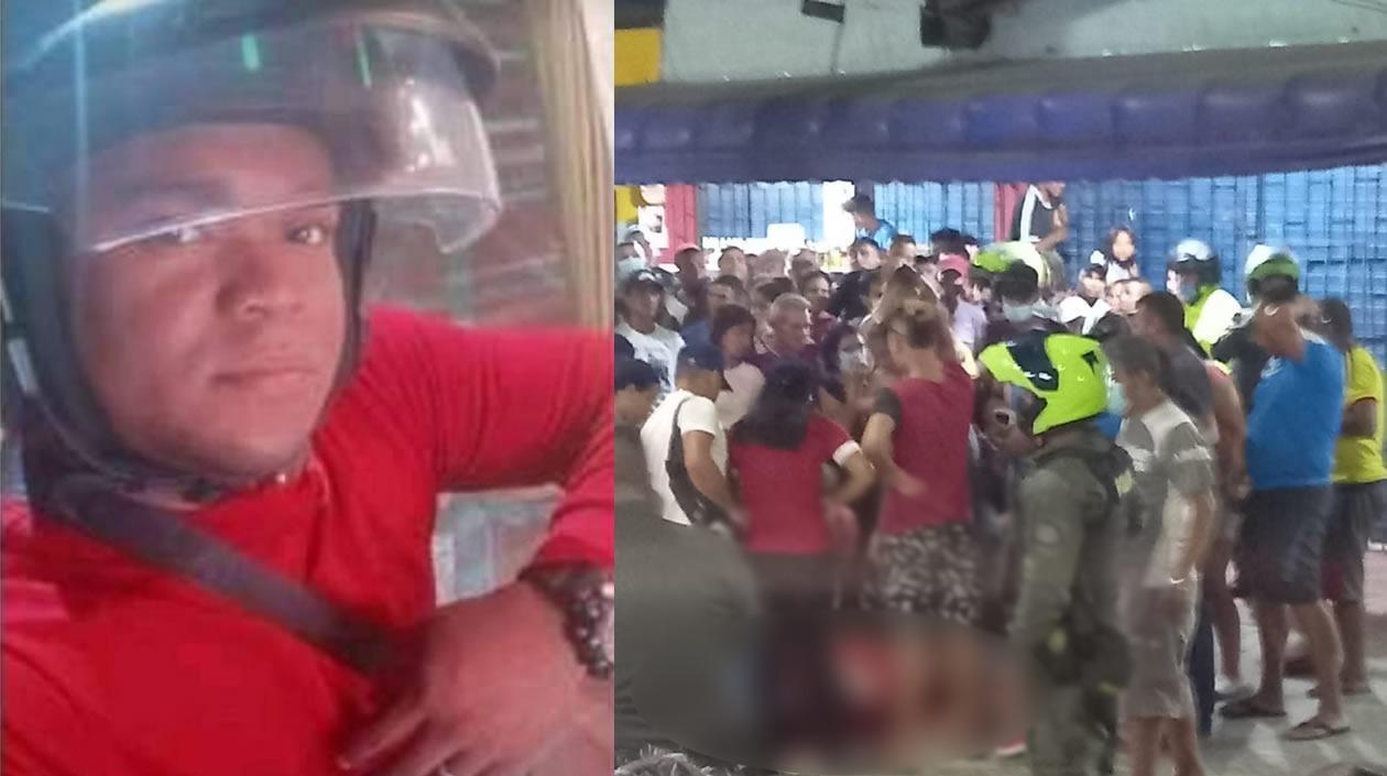 La víctima y lugar de los hechos.