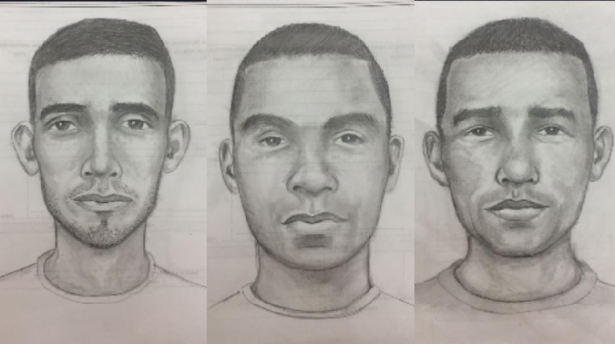 Retratos hablados de los presuntos responsables. 