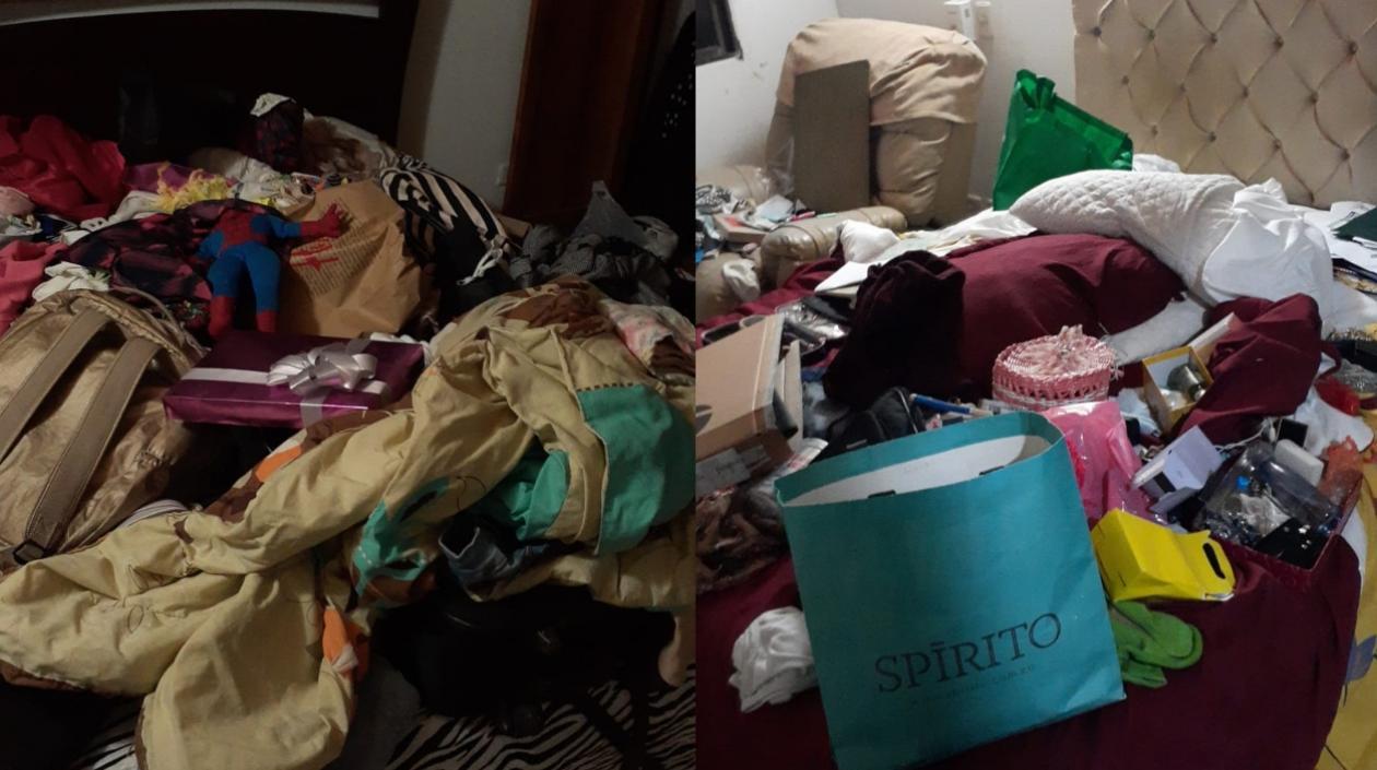 Así quedó la vivienda tras el robo. 