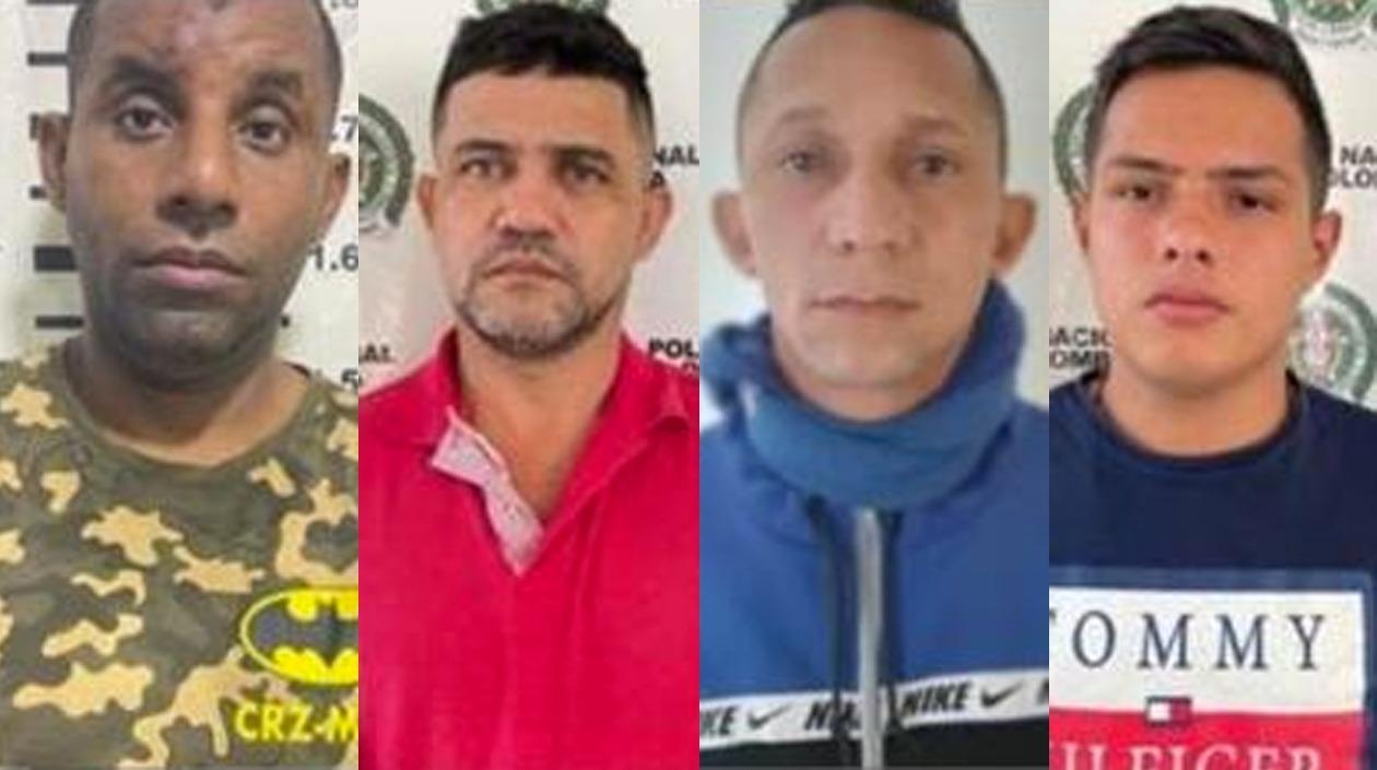 Los capturados por la Policía. 