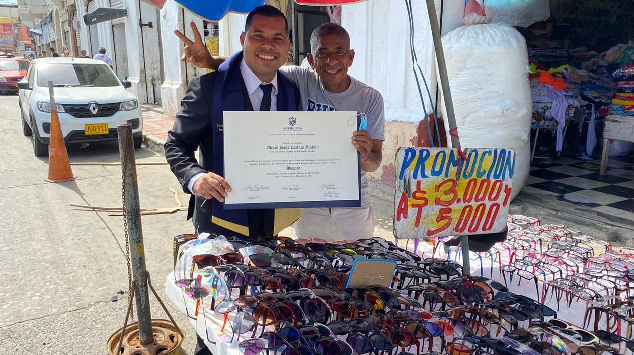 Alexis Castillo con su papá Germán