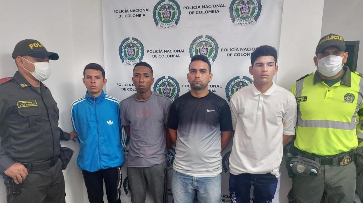 Los hombres fueron capturados tras persecución de la Policía. 