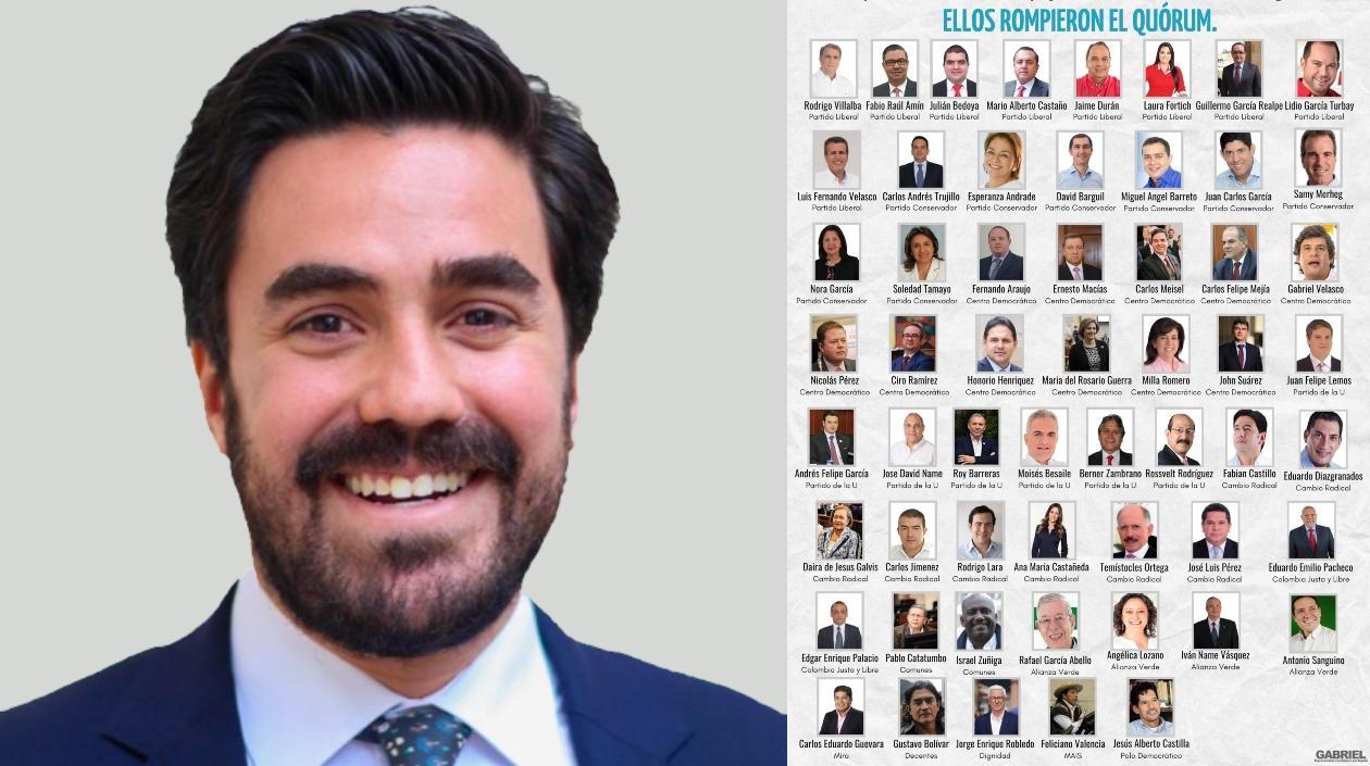 Gabriel Santos y el listado de 56 senadores ausentistas