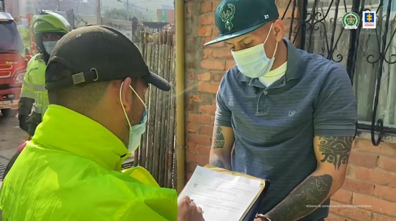 Uno de los cuatro capturados.