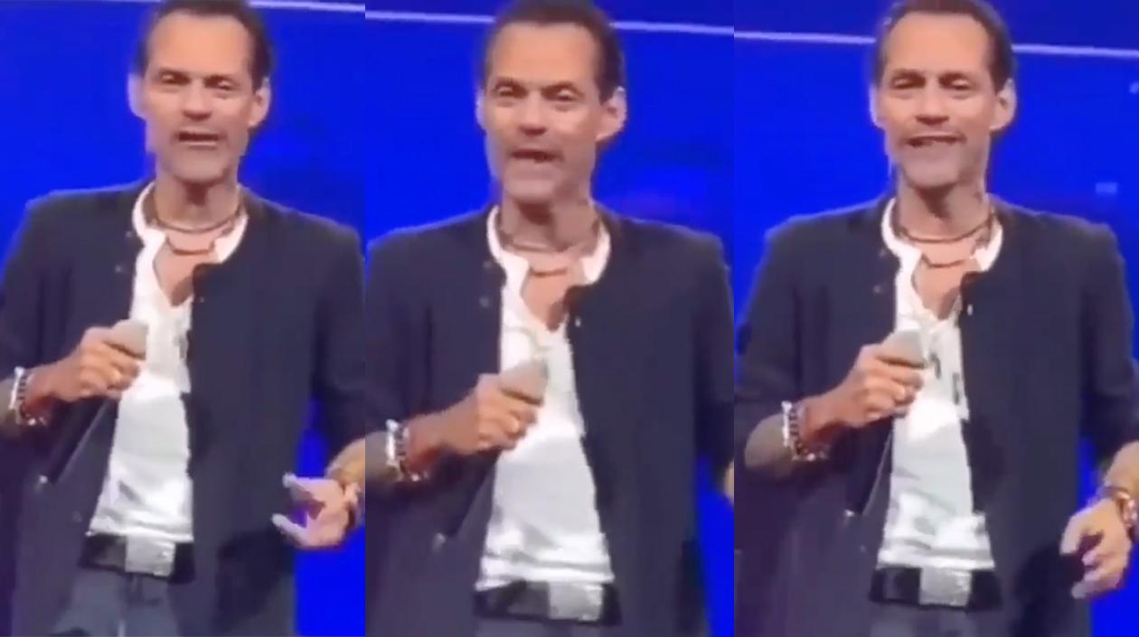 Gestos faciales de Marc Anthony en un video