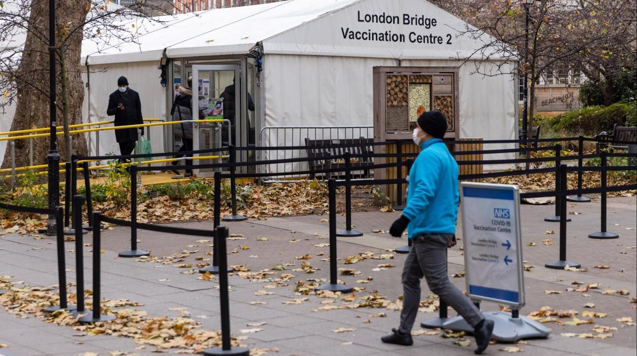 Centro de vacunación contra el Covid-19, en Londres. 