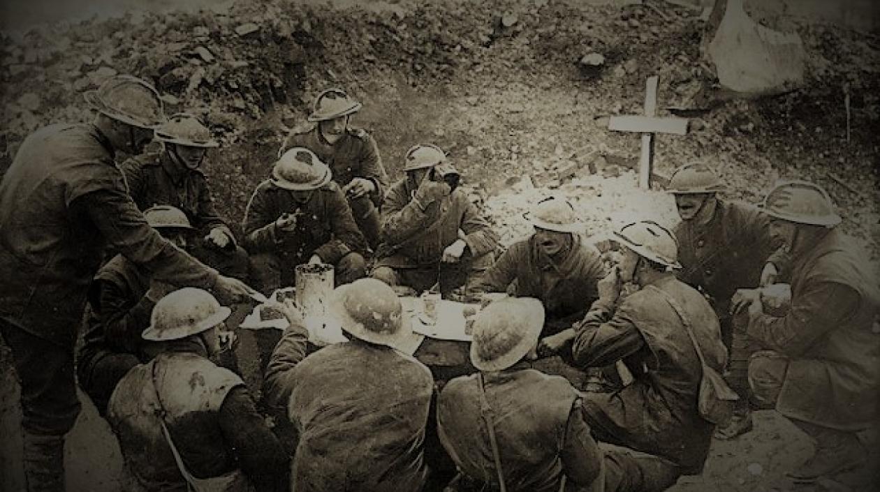 Imagen de la tregua de Navidad de 1914.