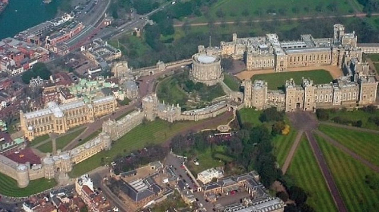 Imagen aérea del castillo de Windsor.