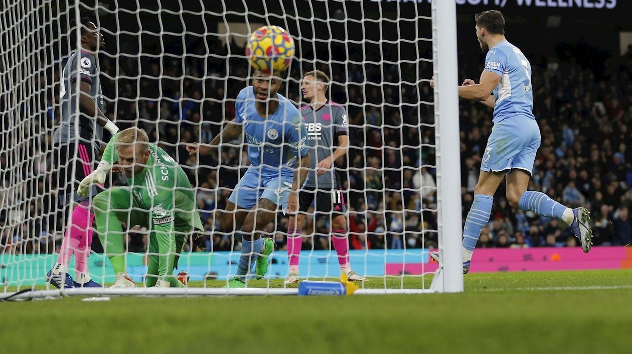 Imagen de uno de los goles del City.