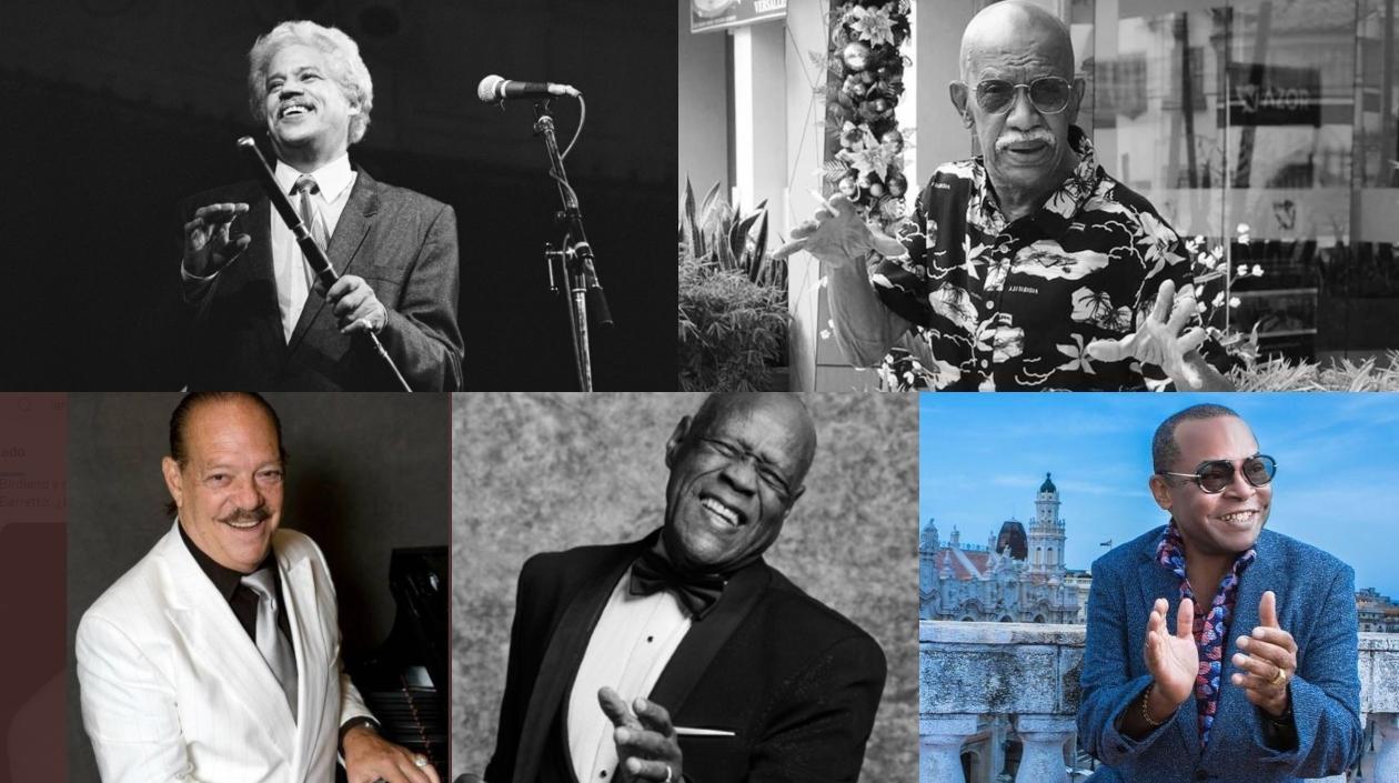 Johnny Pacheco, Roberto Roena, Larry Harlow, Johnny Ventura y Adalberto Álvarez.