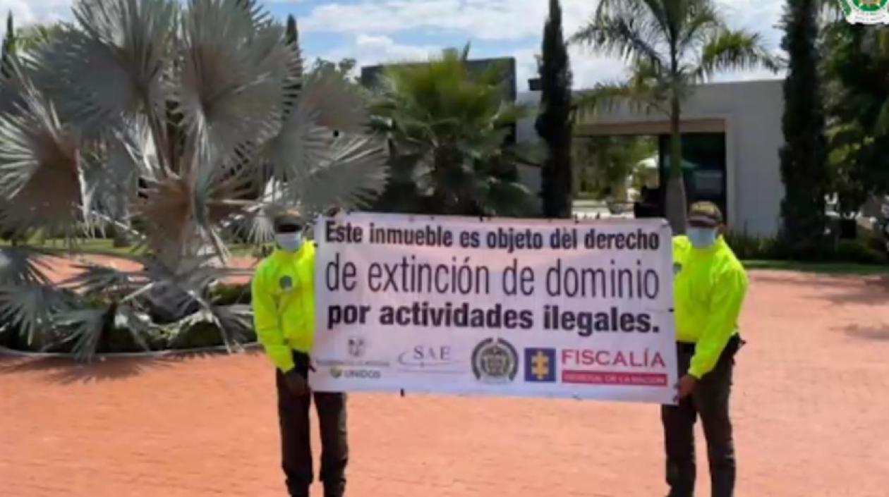 Uno de los bienes embargados con fines de extinción de dominio.