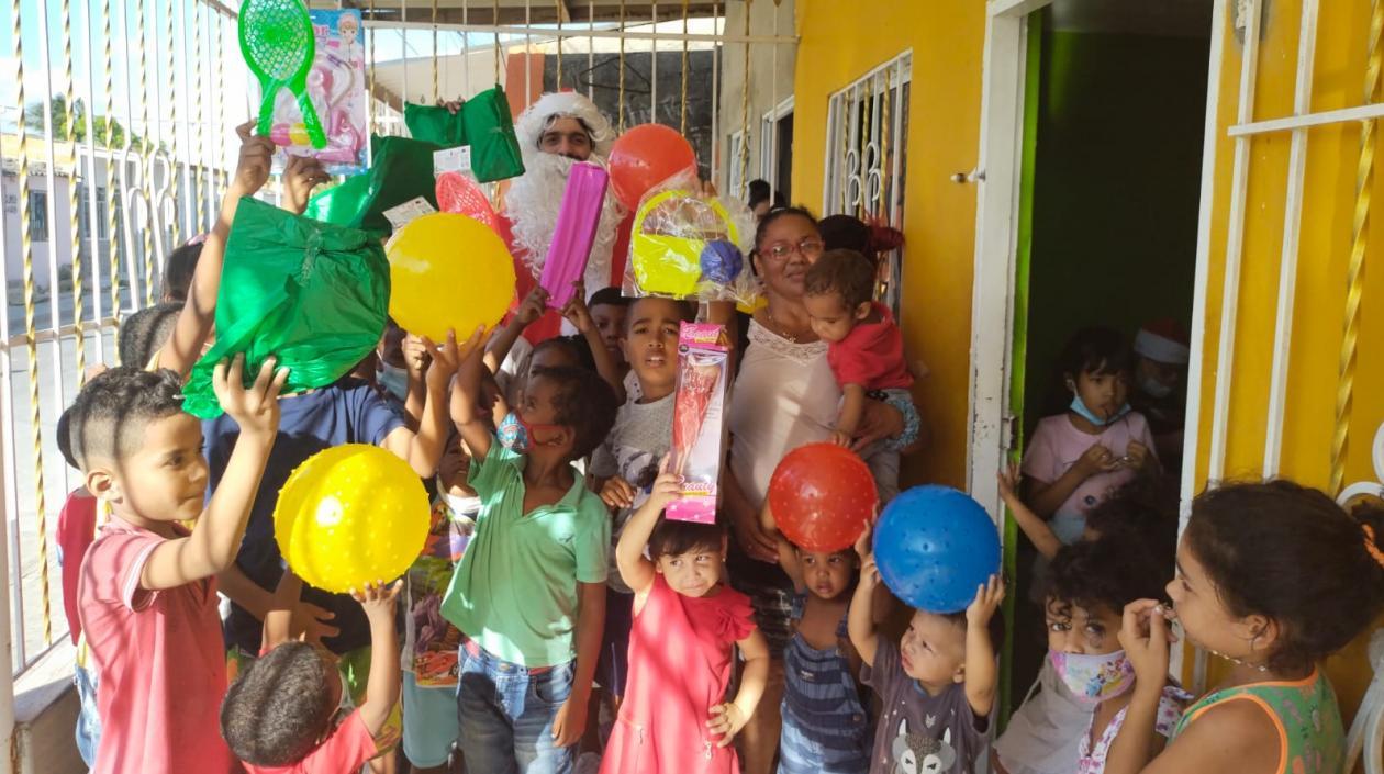 Entrega de regalos.