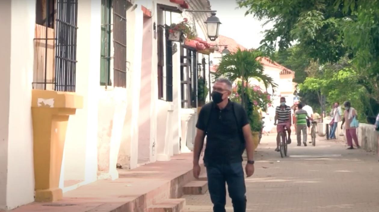 El periodista Jorge Cura en uno de los recorridos.