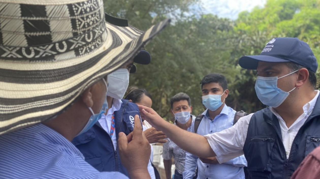 Carlos Camargo, Defensor del Pueblo, en San Marcos, Sucre.