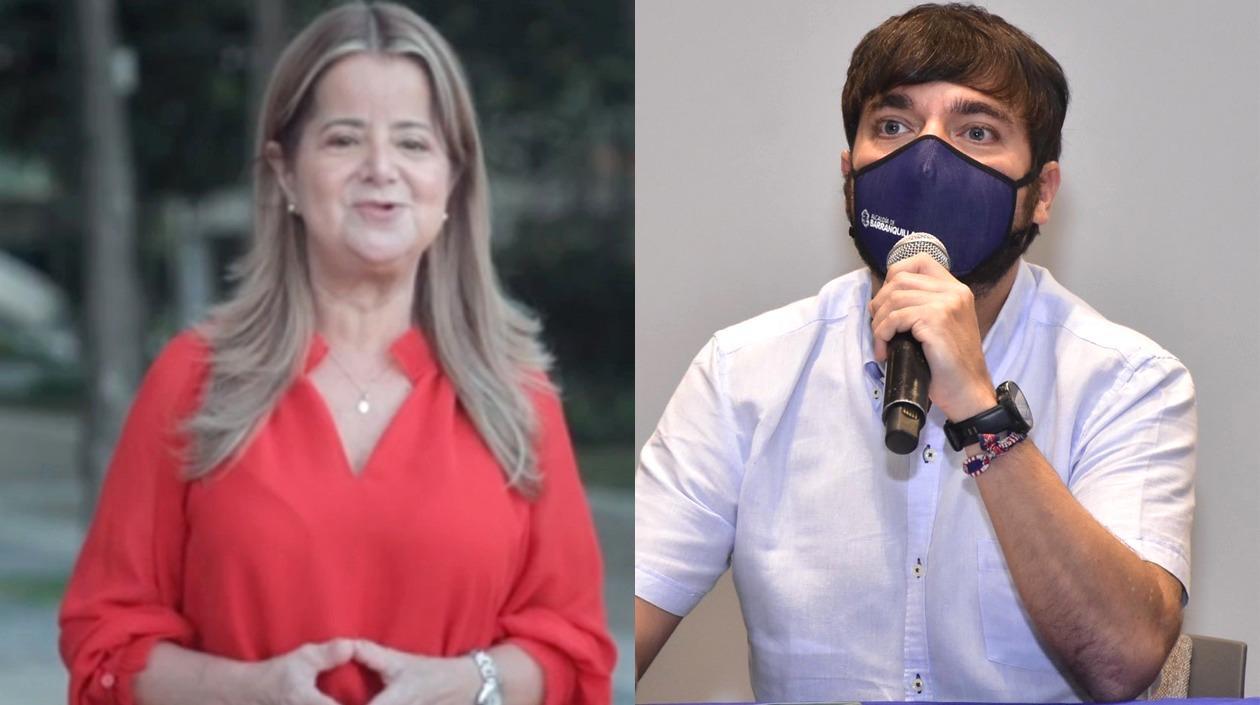 La Gobernadora Elsa Noguera y el Alcalde Jaime Pumarejo.