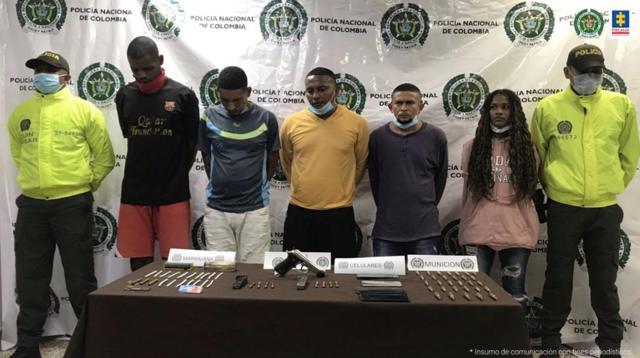 Varios de los capturados durante los operativos. 