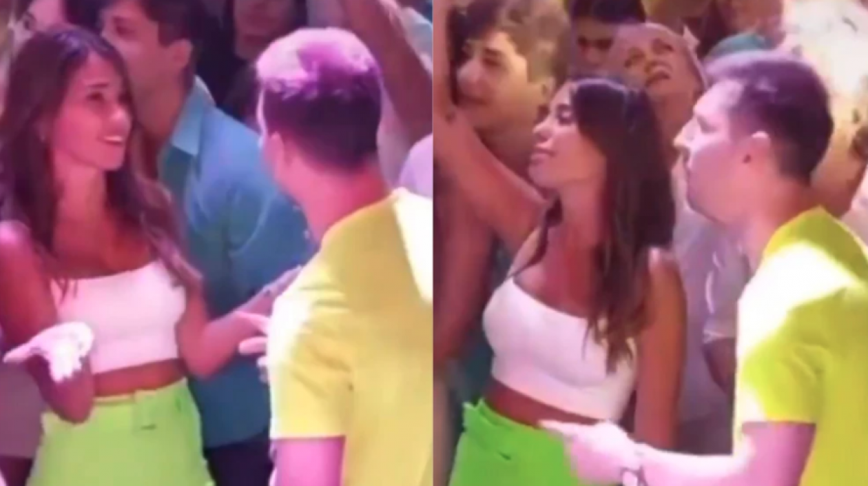Antonella y Lionel Messi.
