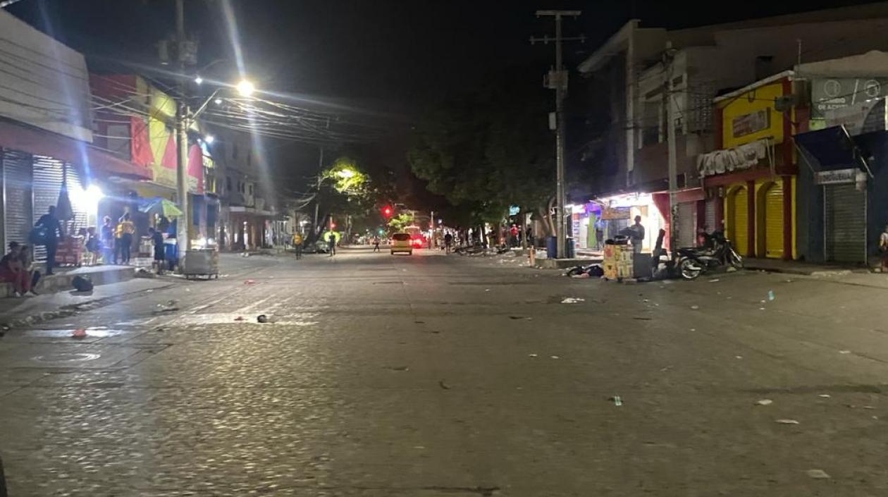 La zona de la balacera