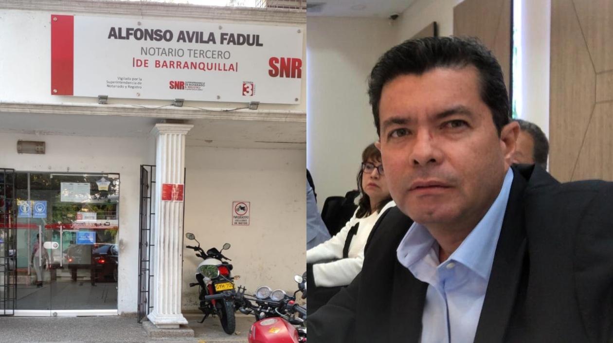 Imagen de la Notaría y del abogado Alfonso Luis Ávila Fadul.