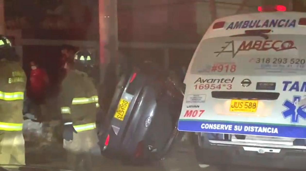 Estado en que quedó uno de los vehículos.