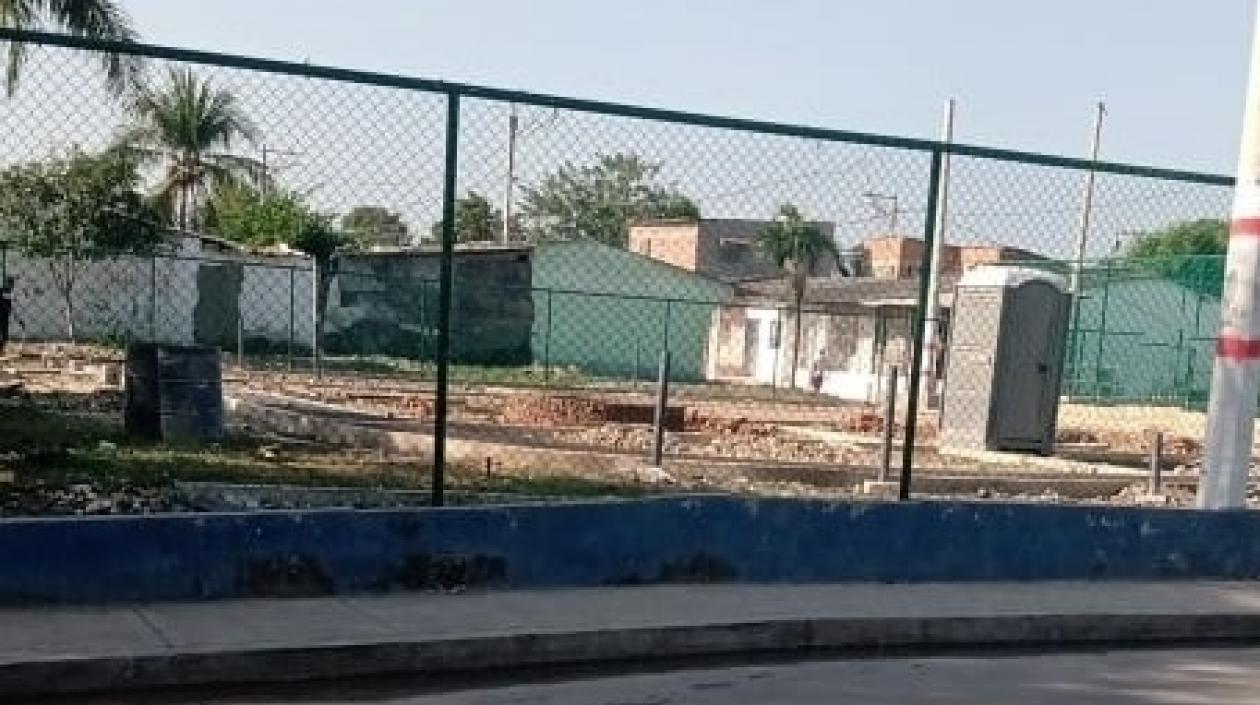 Cancha donde fue atacado a bala el joven. 