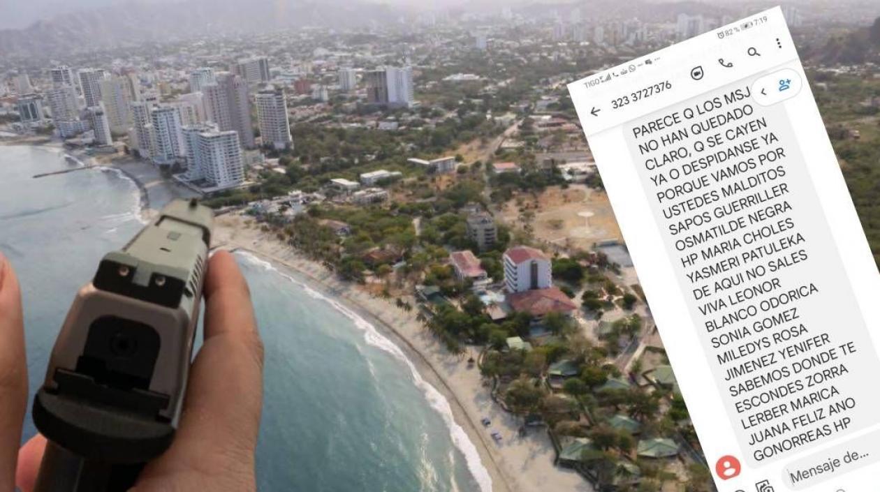 Las amenazas las recibieron vía mensaje de texto. 