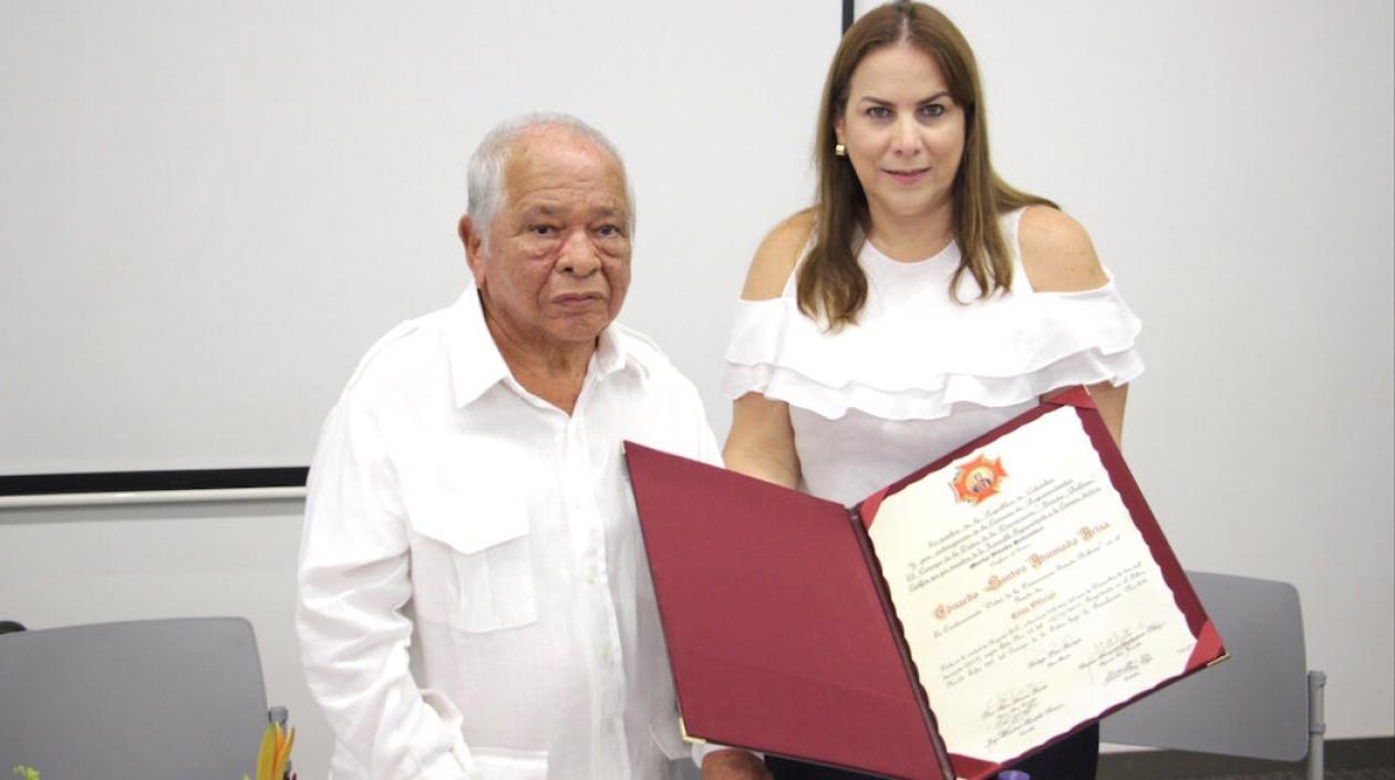 Eduardo Santos Ahumada Ariza, cuando fue exaltado por la Cámara de Representantes.