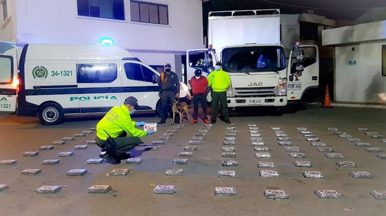 Droga decomisada por la Policía en Valledupar. 