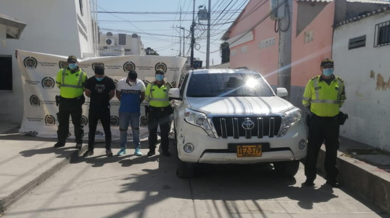 Camioneta recuperada por la Policía 