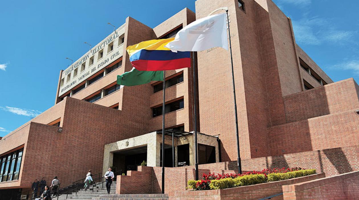 Fachada de la Registraduría Nacional.