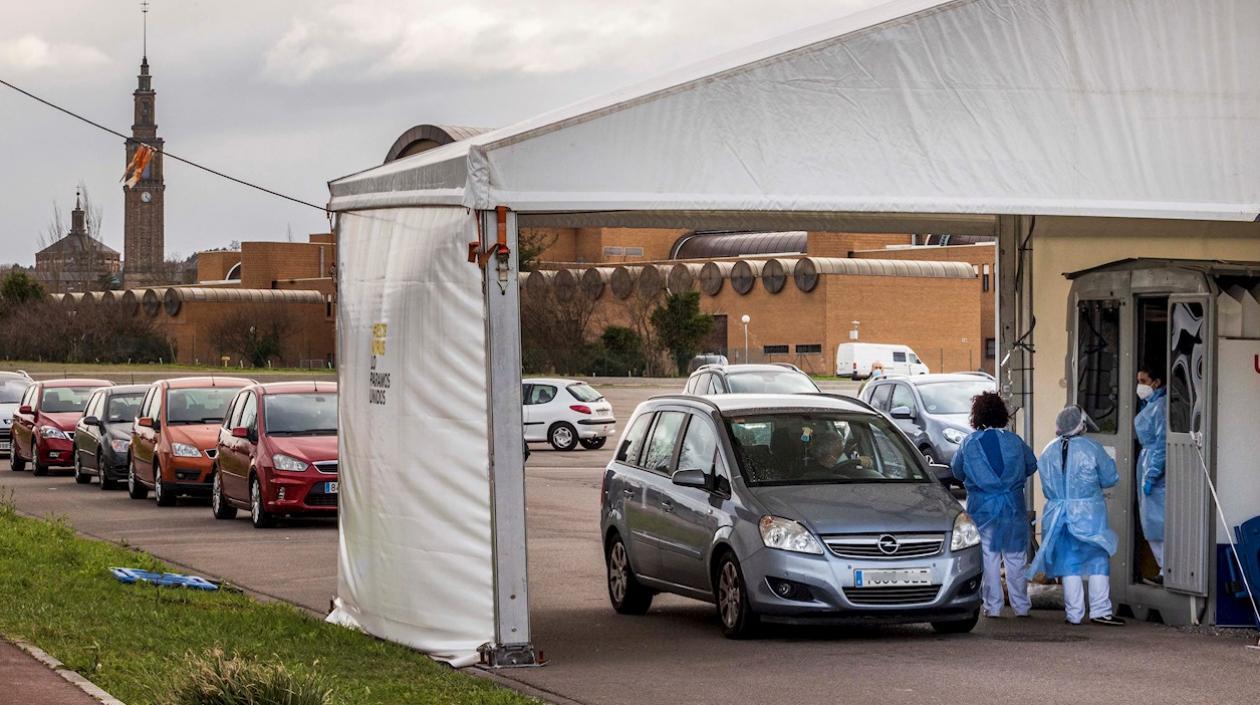 Puesto de pruebas de Covid-19.