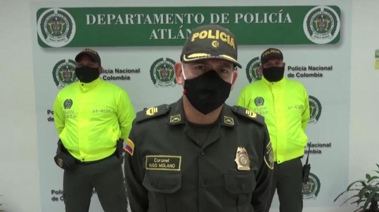 Coronel Hugo Molano, comandante de la Policía de Atlántico.