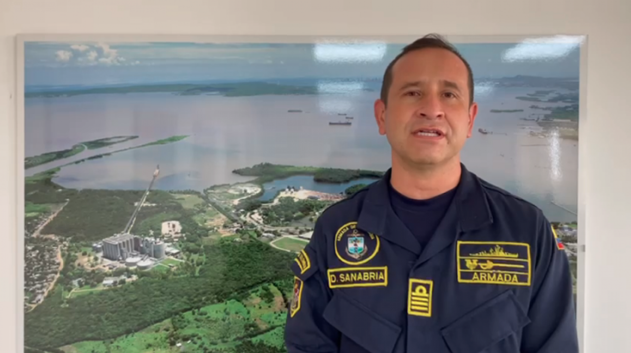 Capitán de Navío Dario Eduardo Sanabria Gaitán, capitán de puerto de Cartagena.