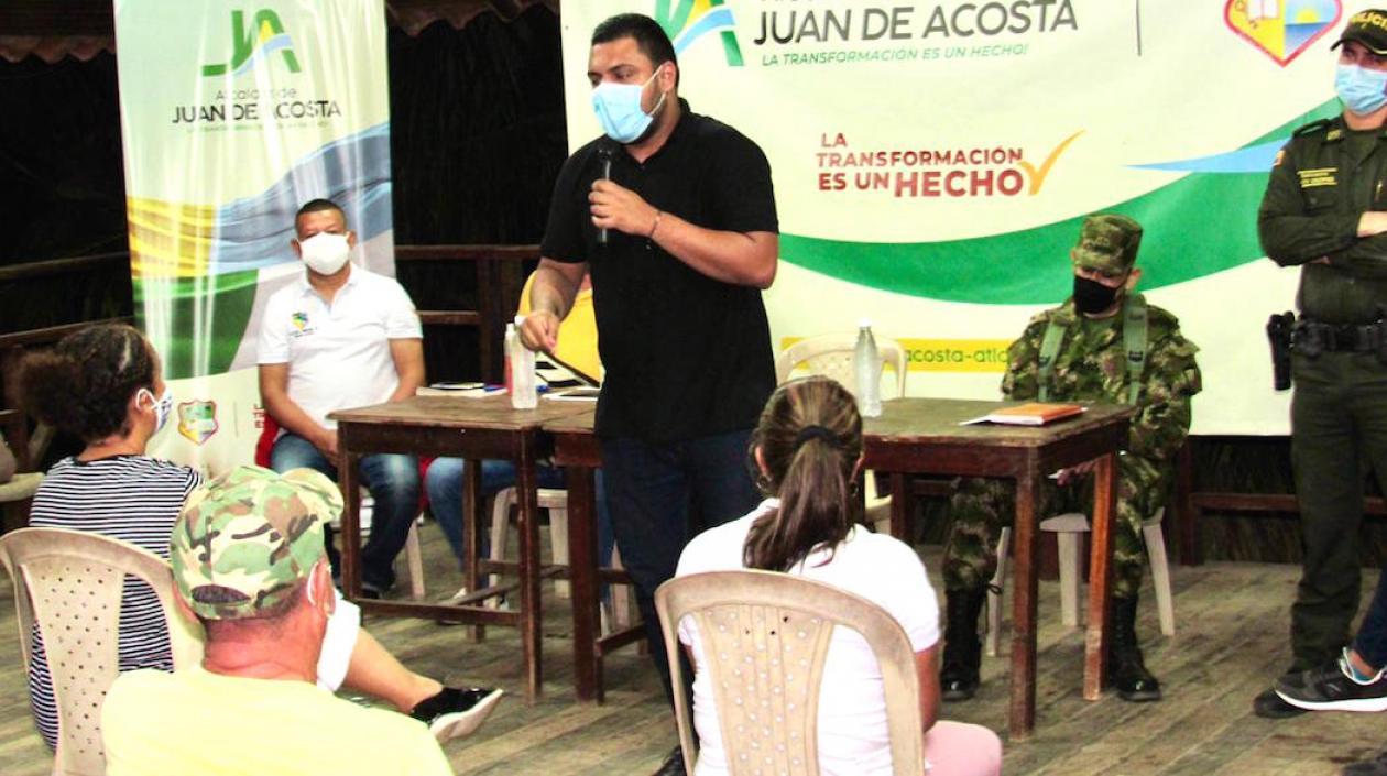 El Secretario del Interior, Juan David Rojas, presidiendo el Consejo de Seguridad.