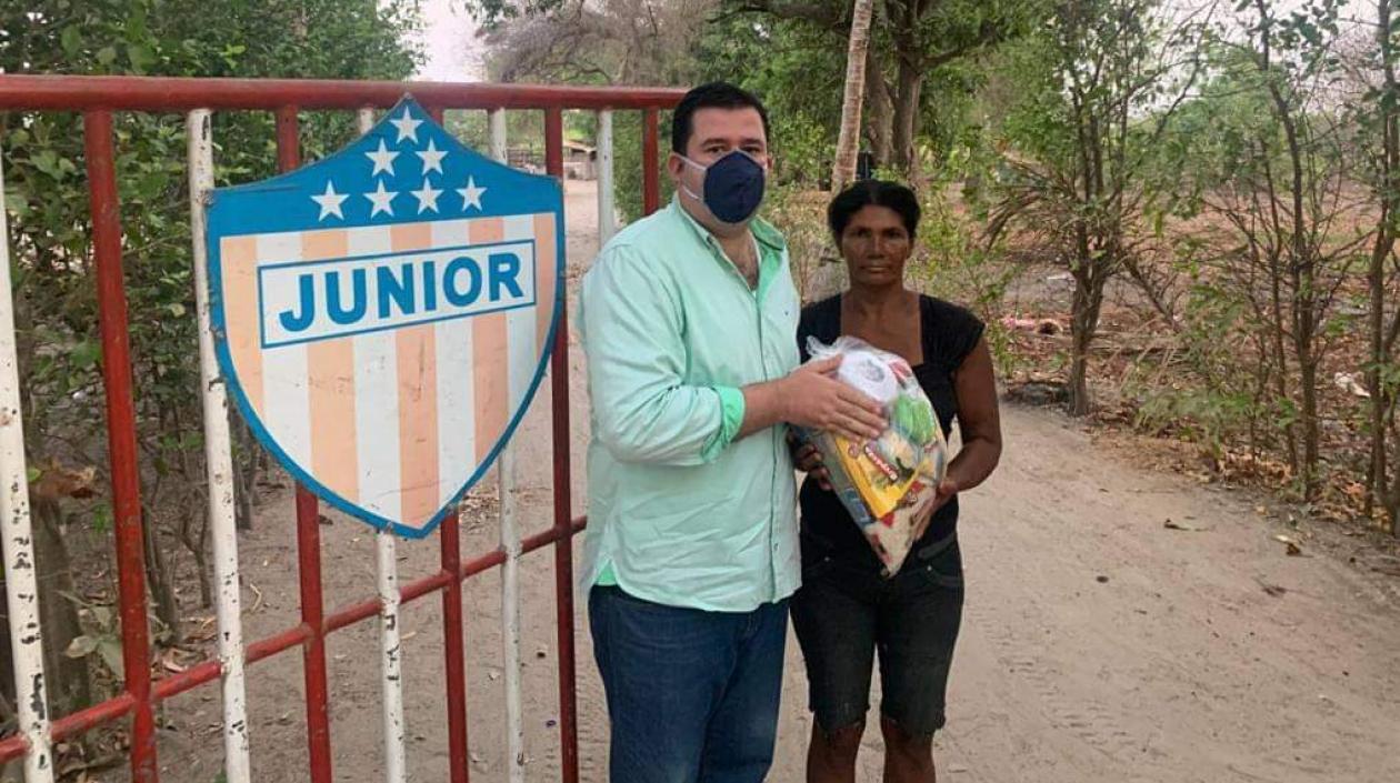 El Alcalde de Sabanagrande, Gustavo De La Rosa.