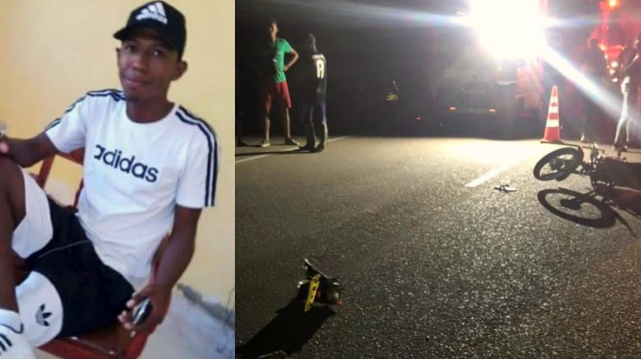 Luis Pino Ospino, muerto en el accidente en motocicleta.