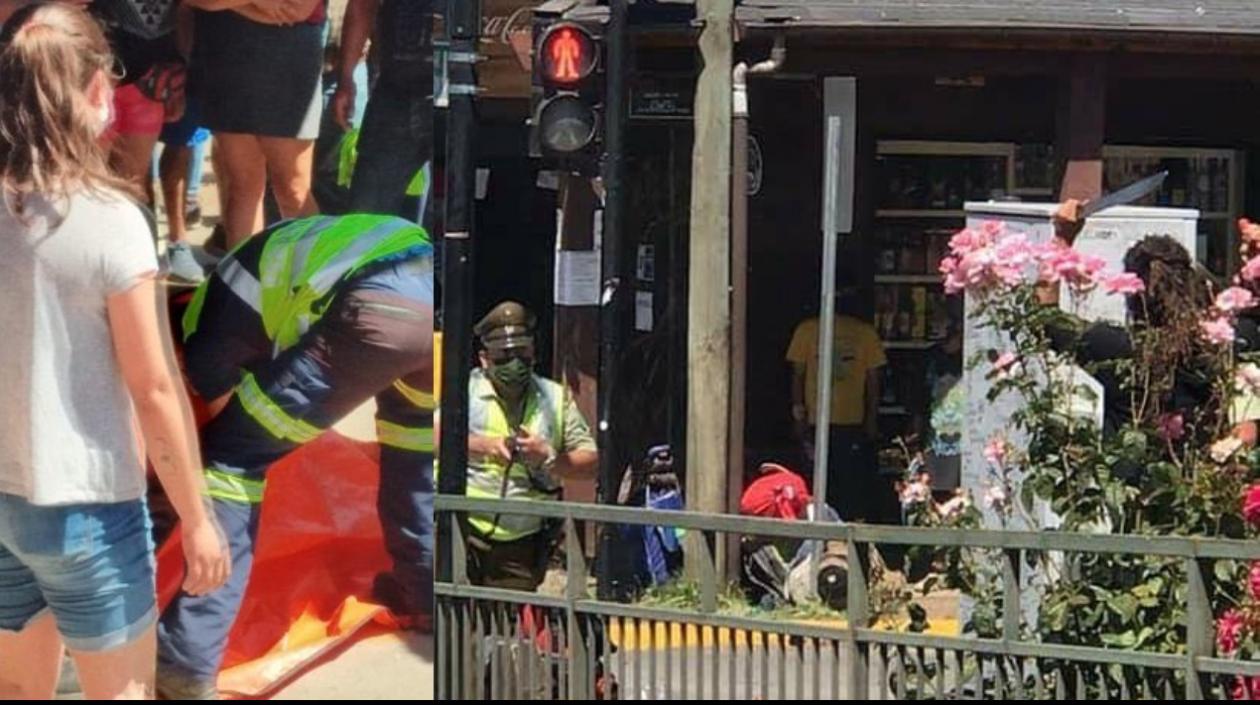 El joven muerto trabajaba como artista callejero en una esquina de Santiago. 