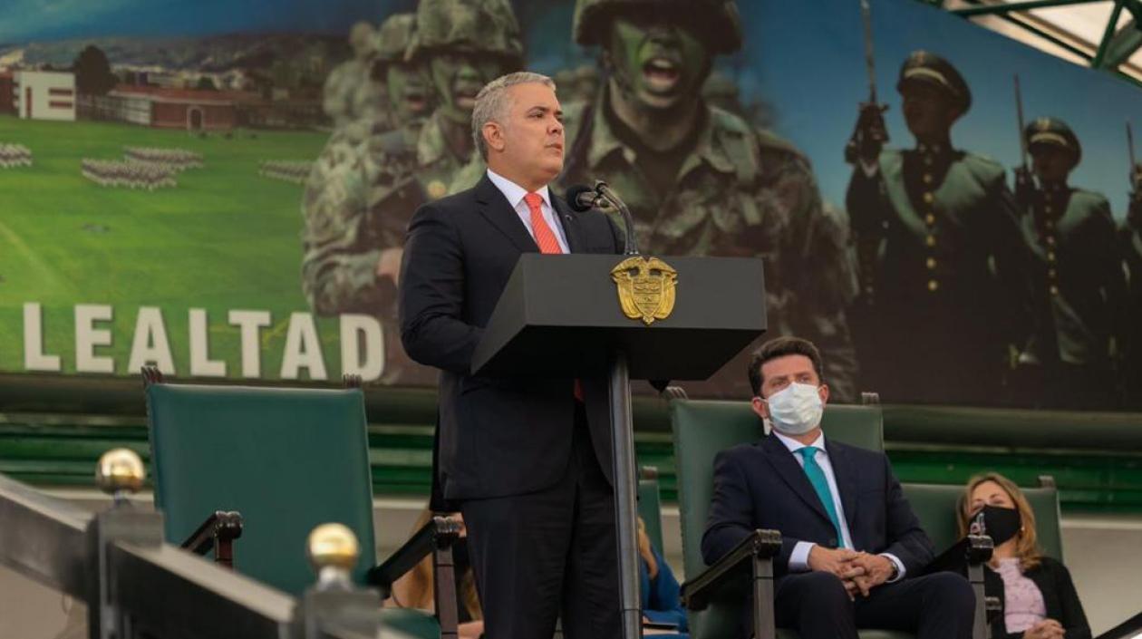 El Presidente Duque y el Ministro Diego Molano.