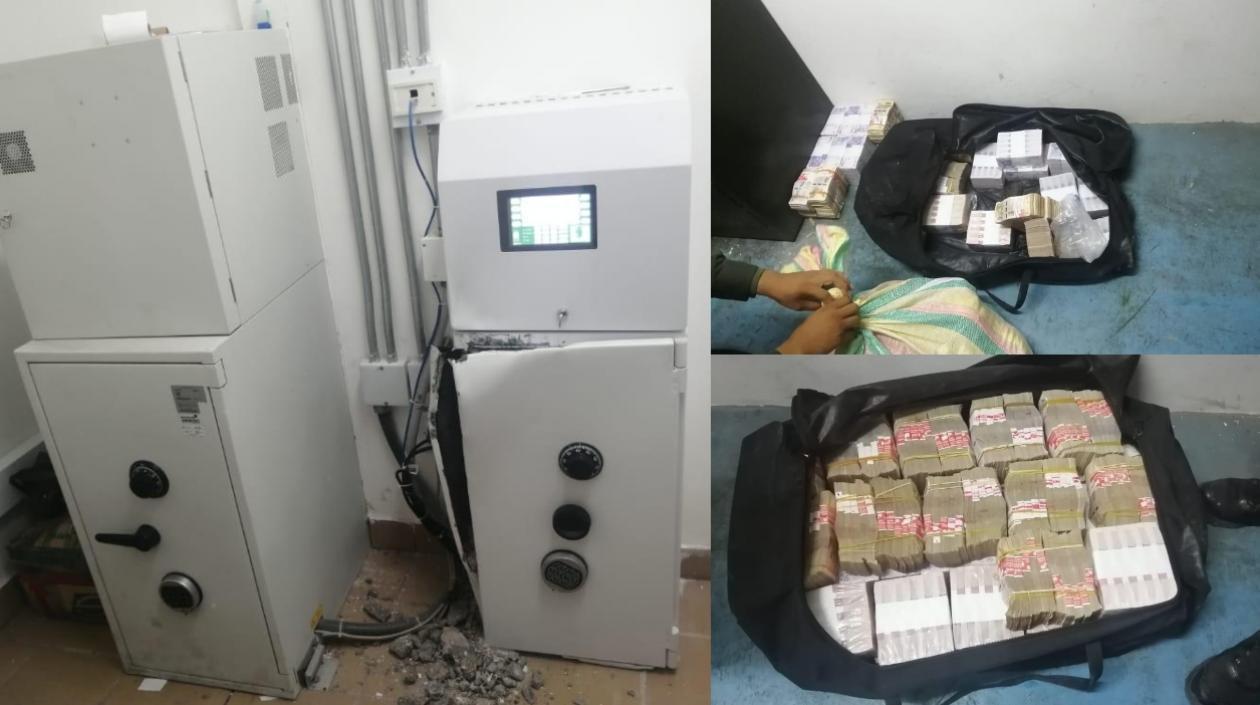 Dinero recuperado por la Policía. 