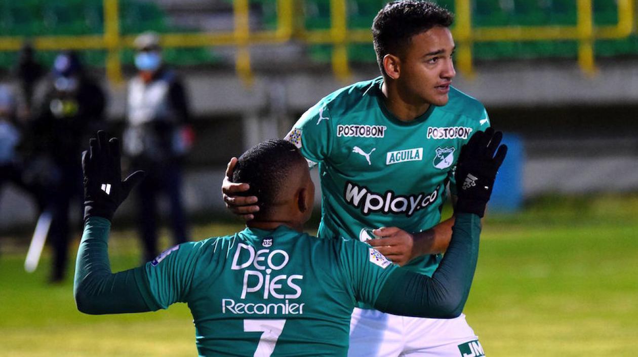 El cartagenero Jhon Vásquez, celebrando el gol del triunfo.