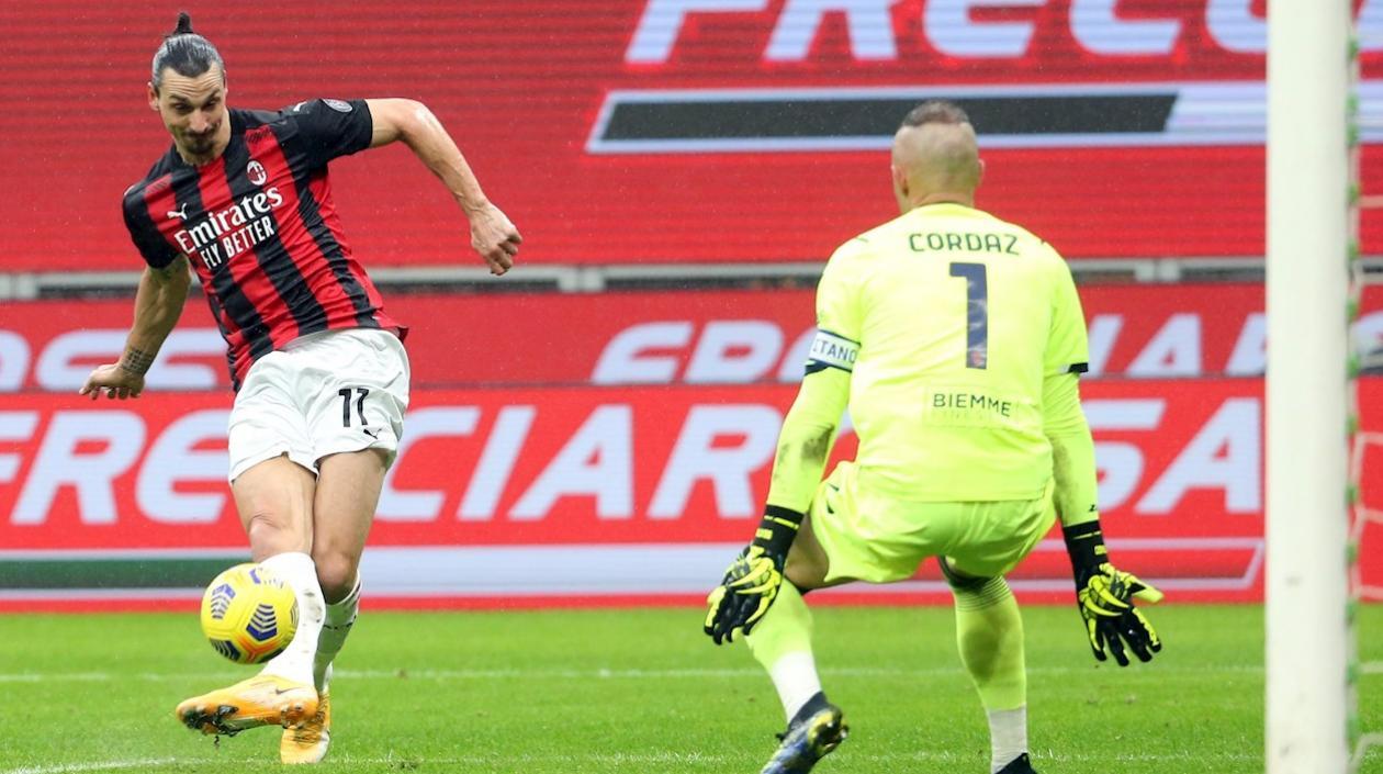 Zlatan Ibrahimovic, delantero del Milan. 