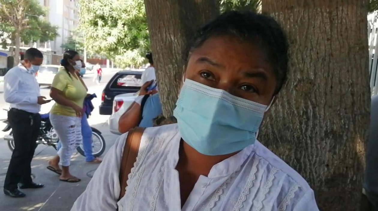 Yadira Morelo, madre del joven. 