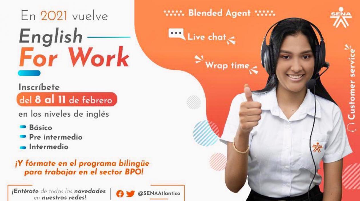 Capacítese en inglés para el trabajo.