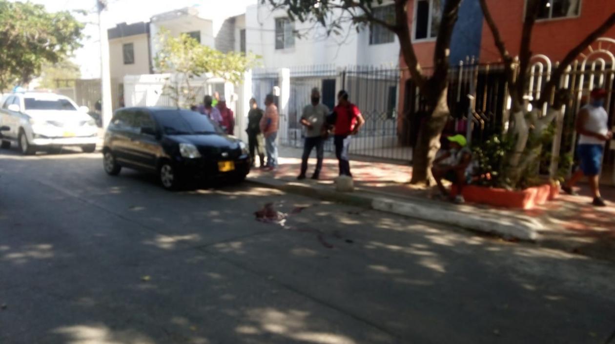 Carrera 34 con calle 107, lugar donde fue baleado el hombre. 