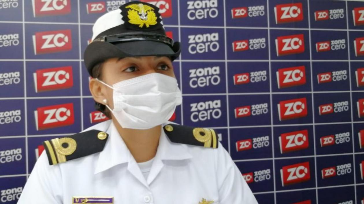 Teniente de fragata Karen Mancera