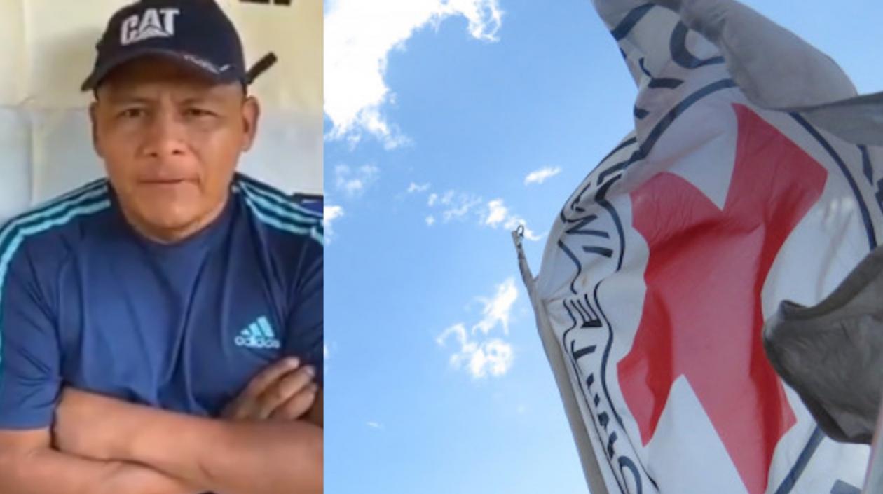  Wilson García liberado por disidencias de las FARC y entregado a la CICR.