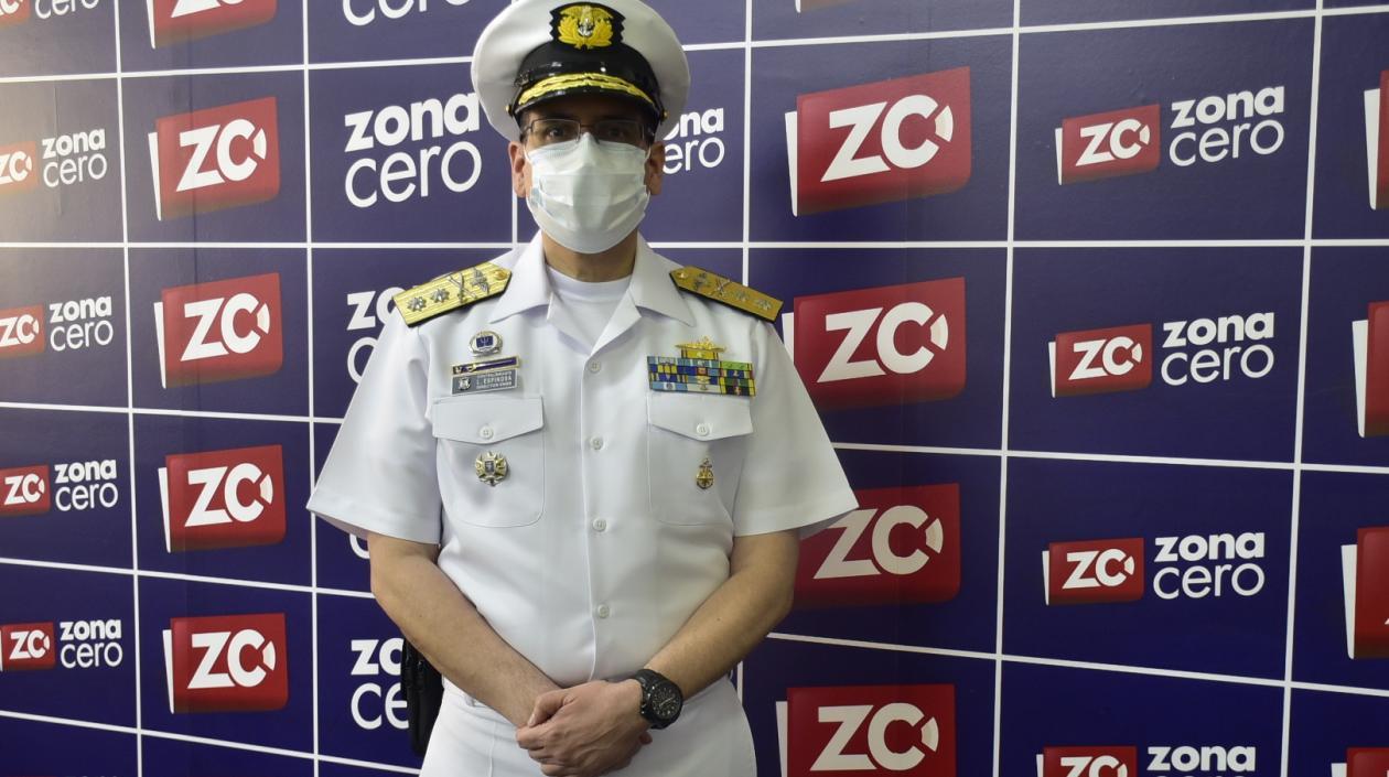 Almirante León Espinosa, Director de la Escuela Naval de Suboficiales ARC Barranquilla.