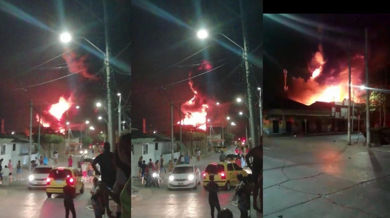 Momento en que ocurrió el incendio. 