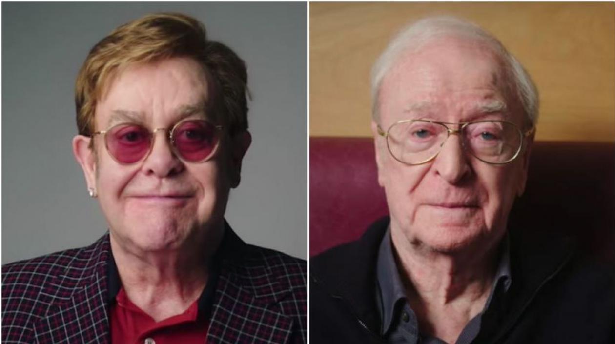 Sir Elton John y Sir Michael Caine.