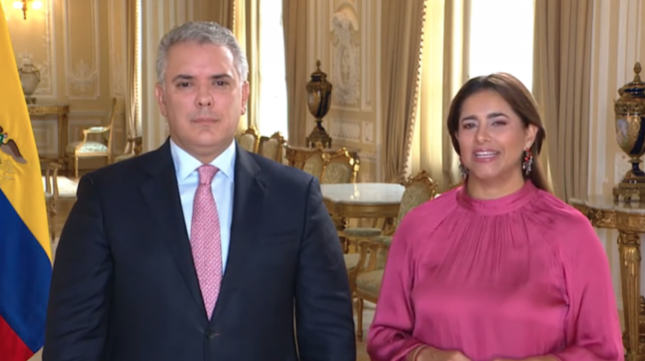 Presidente Duque y su esposa Juliana Ruiz.